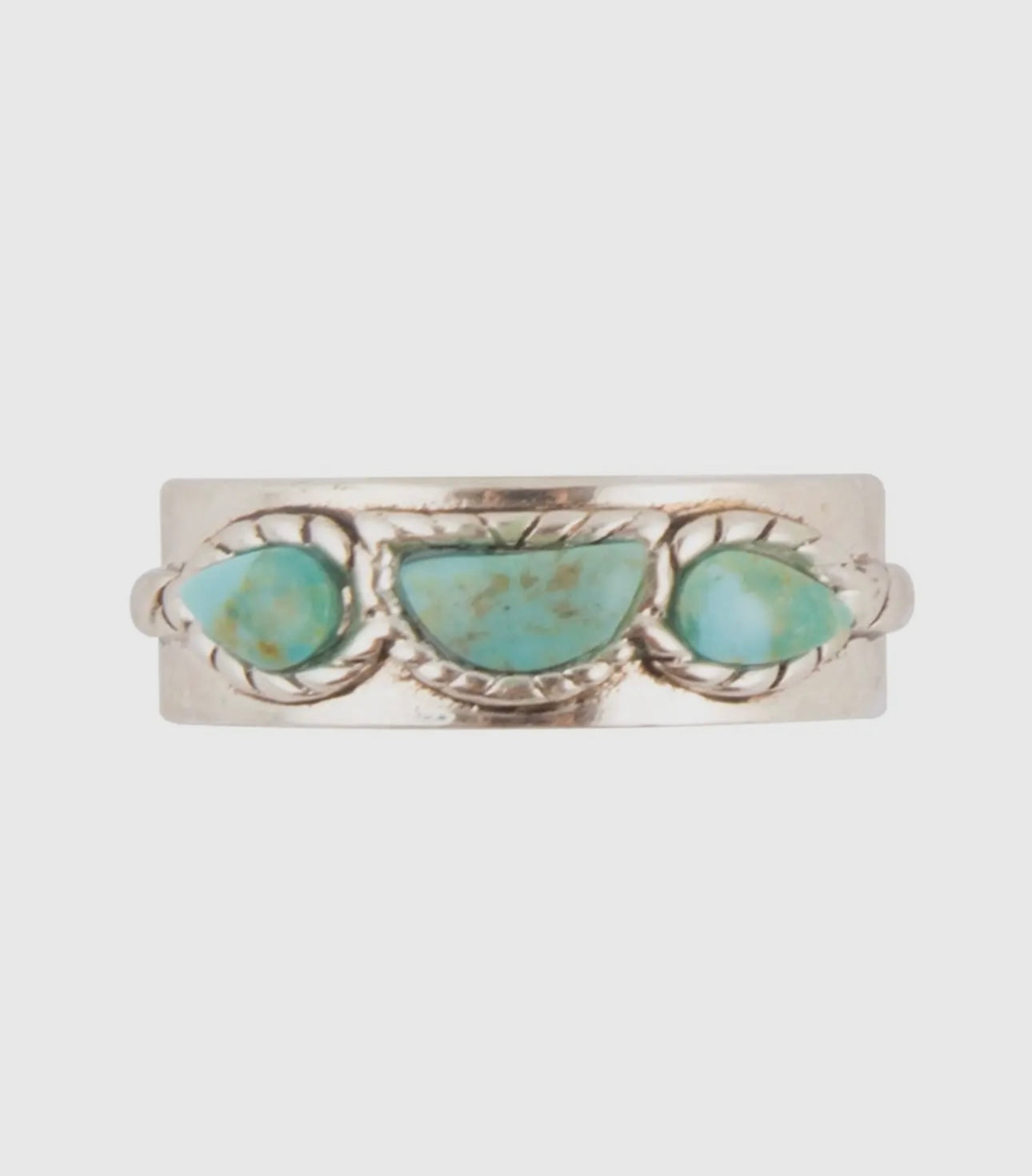 Triple Stone Simplicity Turquoise and
Sterling Silver Ring