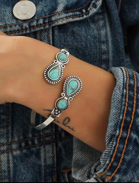 Where ever I Go Turquoise Cuff Bracelet