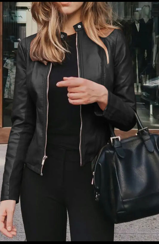 Ellie Black Leather Jacket