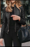 Ellie Black Leather Jacket