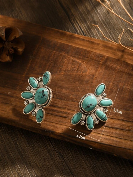 Turquoise stud earrings