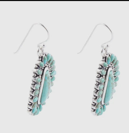 Sedona Turquoise and Sterling Silver Earrings