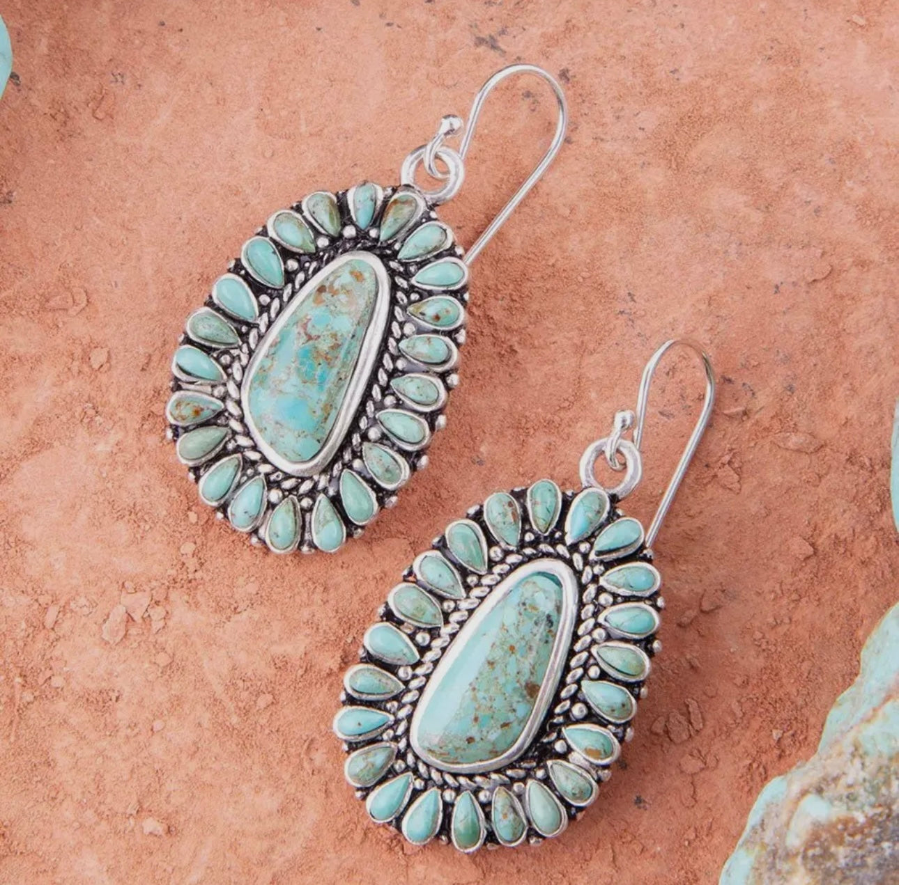 Sedona Turquoise and Sterling Silver Earrings