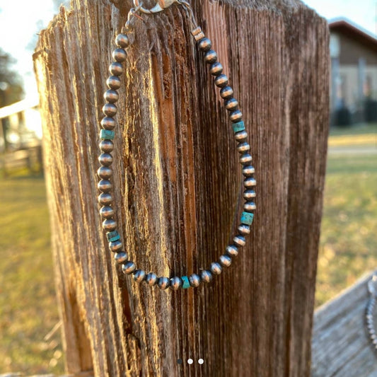 Navajos real Silver and Turquoise Bracelet