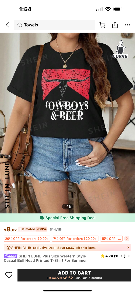 Cowboys and Beer Tee