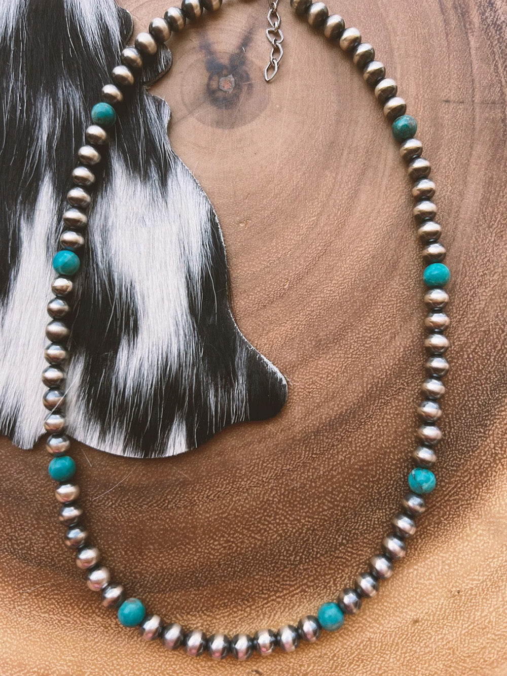 Real Silver & Turquoise Navajo Necklace