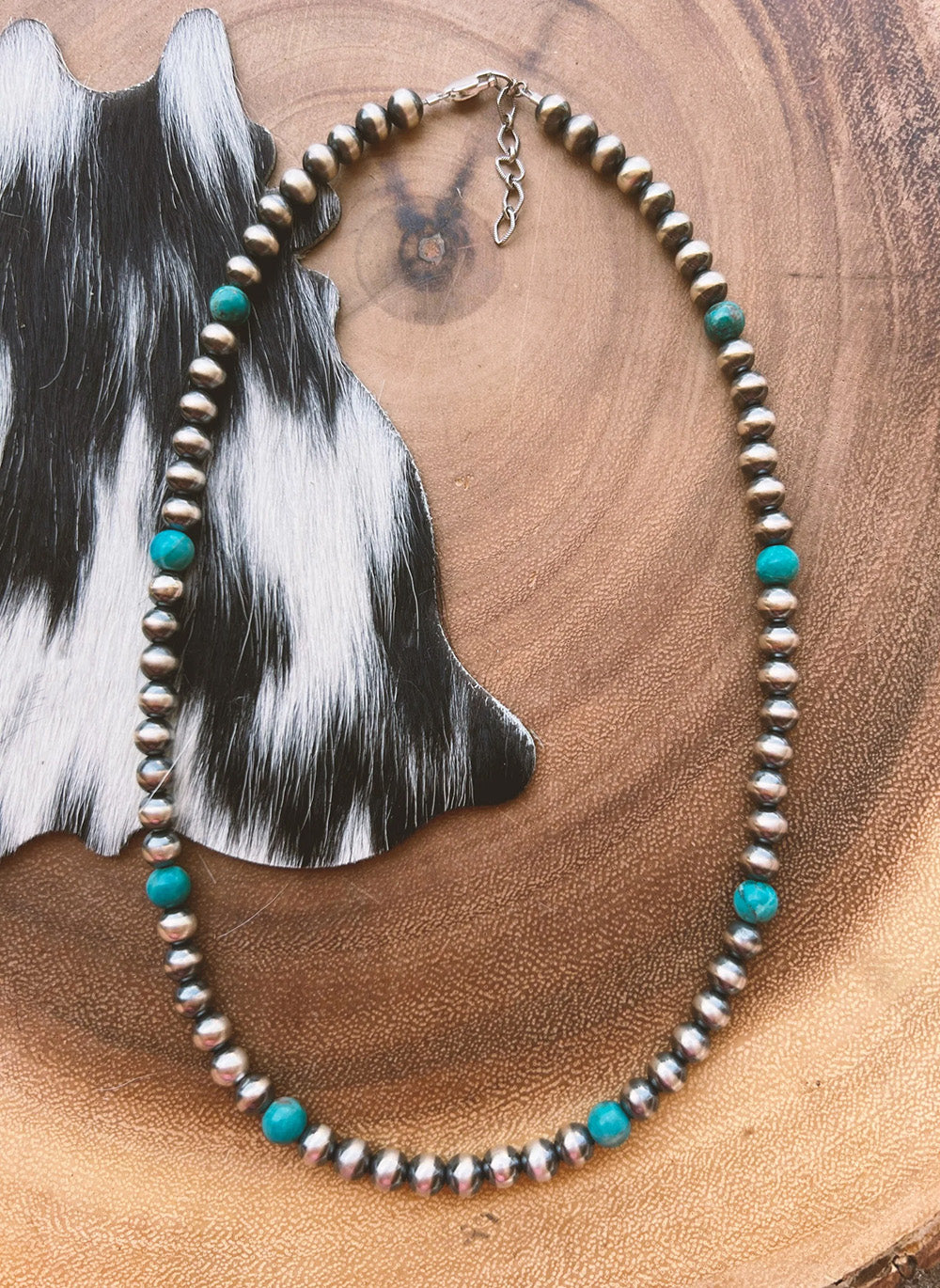 Real Silver & Turquoise Navajo Necklace